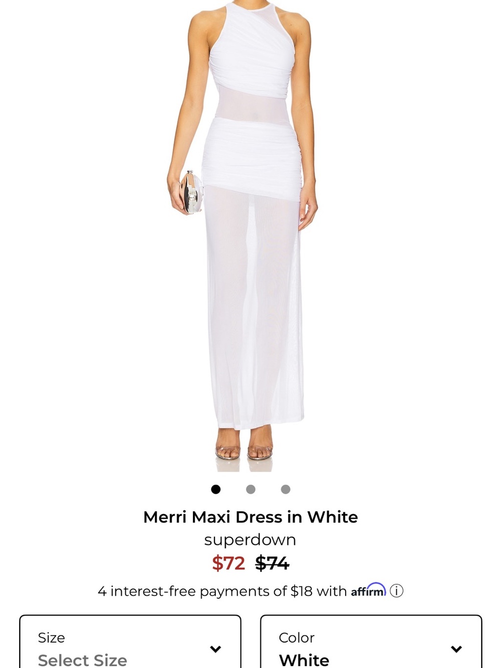 Superdown Merri Maxi White Dress